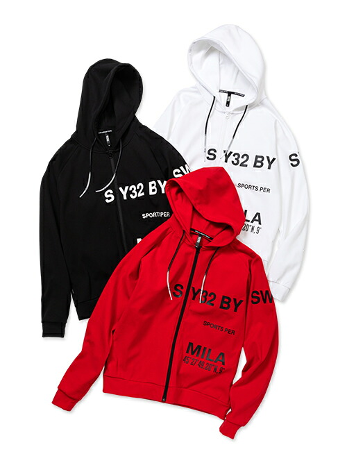 【20900円&rarr;50%OFF】スタジャン◆STRADDLE PRINT HOODIE◆SY32 by SWEET YEARS エスワイサーティトゥバイスウィートイヤーズ [14119]｜SY32 by SWEET YEARS 店