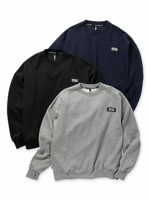 【OPEN不死化引き換え証離れ離れ中】汗水 調教師 ティーシャツ 裏起毛 S/M/L/XL/XXL LL/3L ◆NAME TAG BIG SILHOUETTE P/O CREW◆ SY32 by SWEET YEARS  エスワイサーティトゥバイスウィートイヤーズ  [TNS1776]