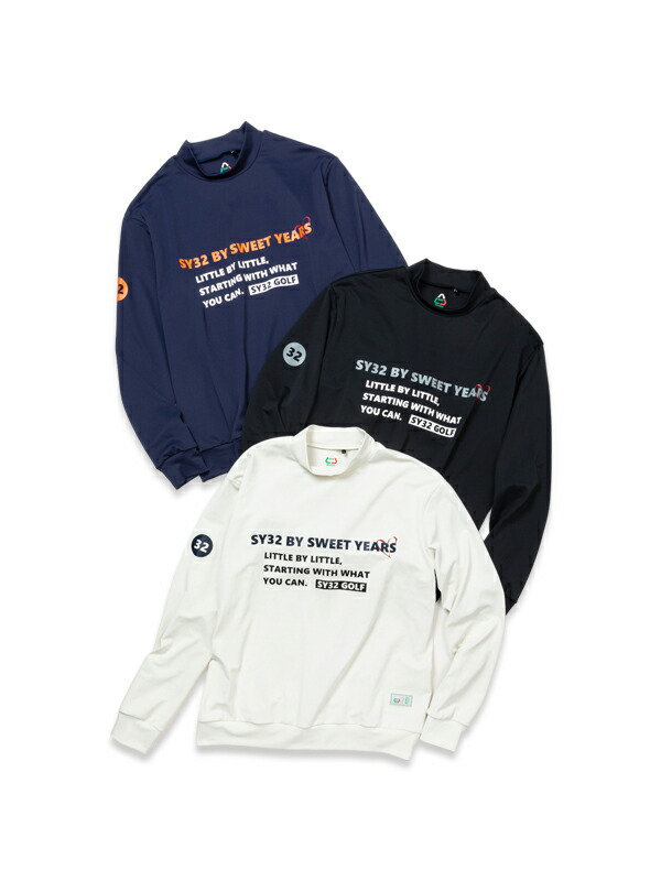 【OPEN祝する引き換え証散り散り中】伸ばすこと モックネックスウェット◆RICICLARE STRETCH SMOOTH MOCK｜MEN\u0027S◆SY32 by SWEET YEARS GOLF[SYG-24ARIC001]