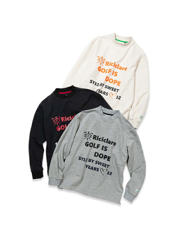 【OPEN祝する引き換え証散り散り中】伸ばすこと モックネックスウェット◆RICICLARE STRETCH INLAY MOCK｜MEN\u0027S◆SY32 by SWEET YEARS GOLF[SYG-24ARIC003]