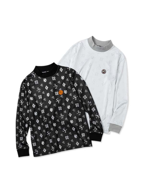 ジャガードモックネックシャツ◆SYG ORIGINAL JQ  MOCK NECK◆SY32 by SWEET YEARS GOLF[SYG-25A1-11]