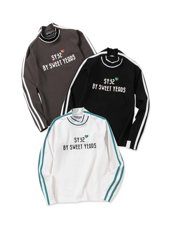 ブロック ジャガード レディースモックネック ロングスリーブ◆BLOCK JQ TRICOT L/S MOCK◆SY32 by SWEET YEARS GOLF[SYG-25A8-01]｜SY32 by SWEET YEARS 店
