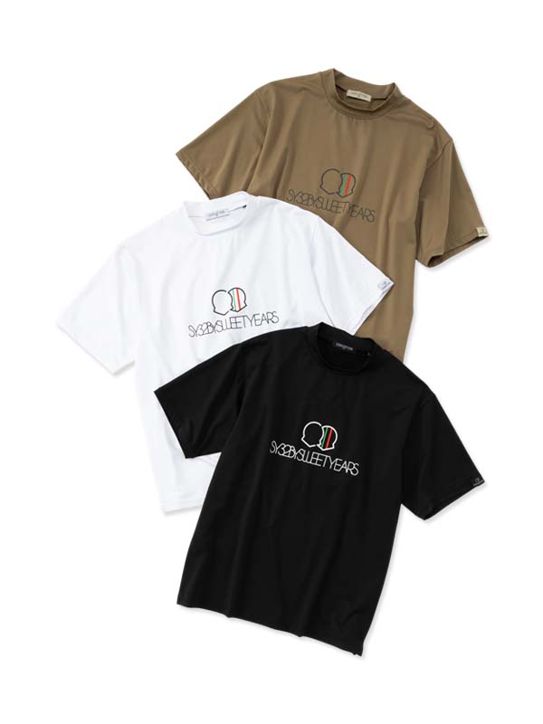 イタリアン旗幟 モックネックティーシャツ◆ITALIAN EMBLEM MOCK◆SY32 by SWEET YEARS GOLF[SYG-26S1-12B]