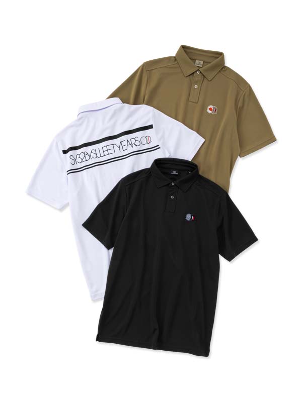 ウェーブジャガードバックプリントポロシャツ◆WAVE JQ BACK PRINT POLO◆SY32 by SWEET YEARS GOLF[SYG-26S1-18]