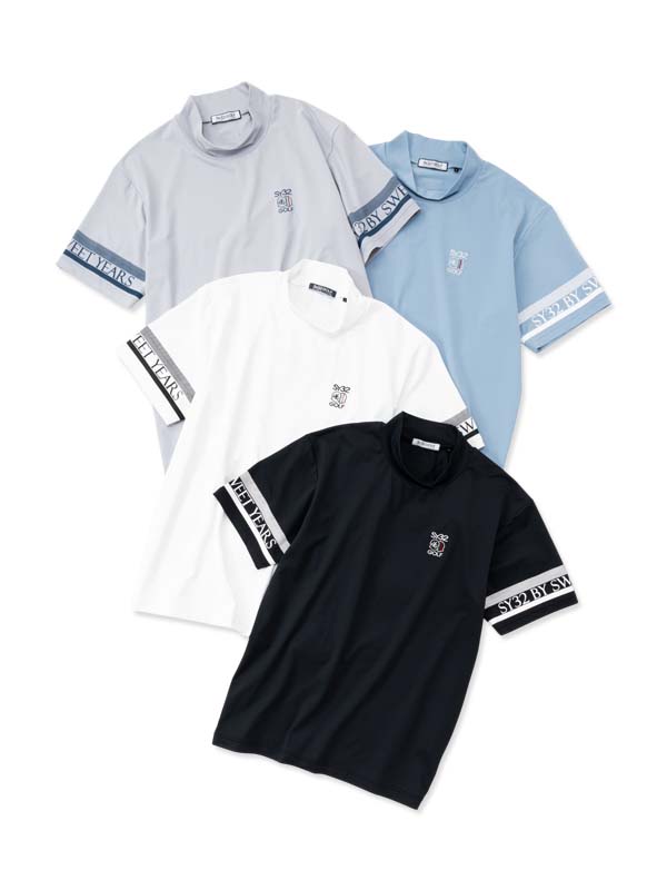 スリーブロゴモックネックシャツ◆SLEEVE LOGO MOCK◆SY32 by SWEET YEARS GOLF[SYG-26S1-32]