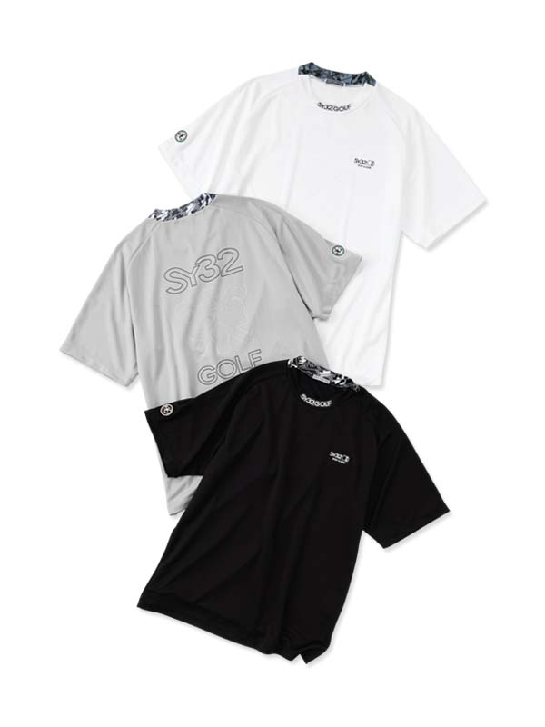 グラフィックポイントモックネックシャツ◆GRAPHIC POINT MOCK◆SY32 by SWEET YEARS GOLF[SYG-26S1-35]