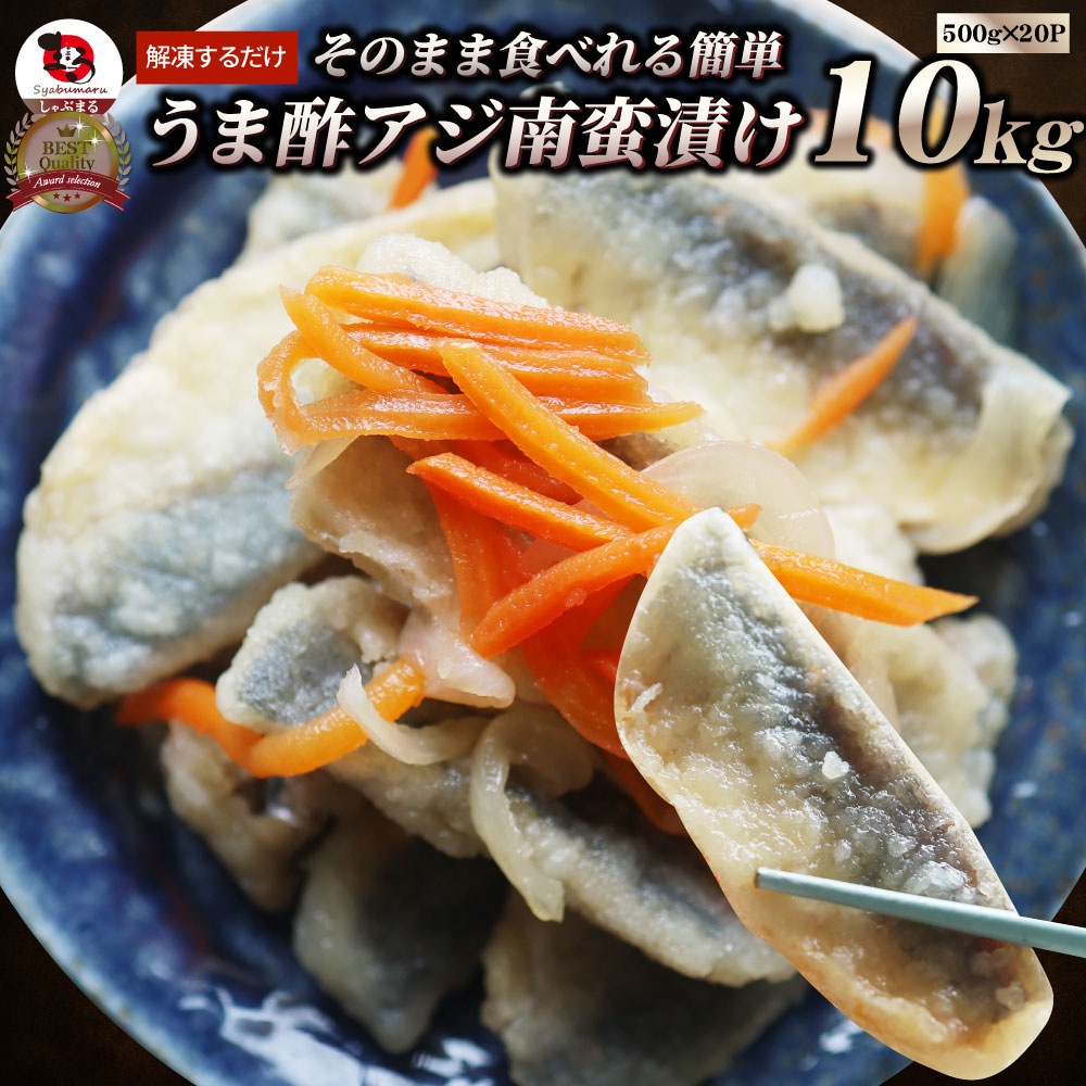 アジ 南蛮漬け 500g×20 鯵 あじ 魚 南蛮 酢 冷凍食品 魚介 おかず 夕飯 お得用 お手軽 ＊当日発送