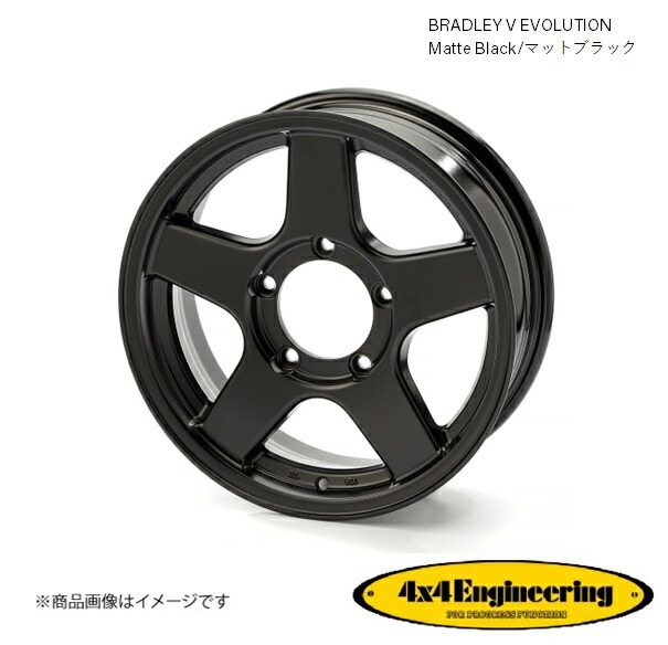 ブラッドレーVエボリューション 16インチ 5穴 5H 139.7 5.5J +0 ジムニ― シエラ ホイール 1本 マットブラック BRADLEY V EVOLUTION