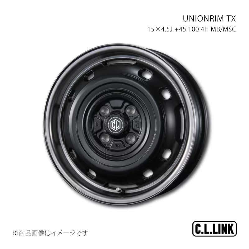 UNIONRIM TX 15×4.5J +45 100 4H MB/MSC C.L.LINK/シーエルリンク 品番:ftx1545451004mbsp