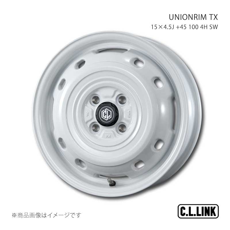 UNIONRIM TX 15×4.5J +45 100 4H SW C.L.LINK/シーエルリンク 品番:ftx1545451004sw