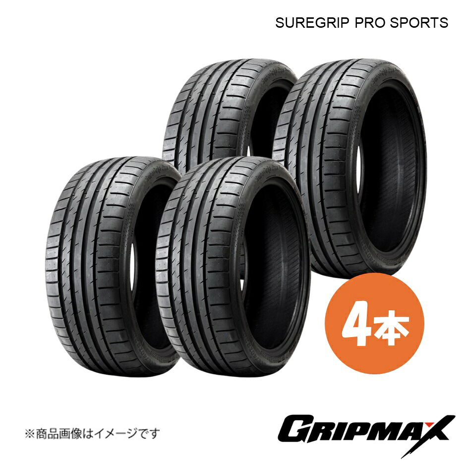 245/40ZR18 97Y XL タイヤ 4本 ブラックサイドウォール SUREGRIP PRO SPORTS 245 40 18 GRIPMAX/グリップマックス 8859291437987