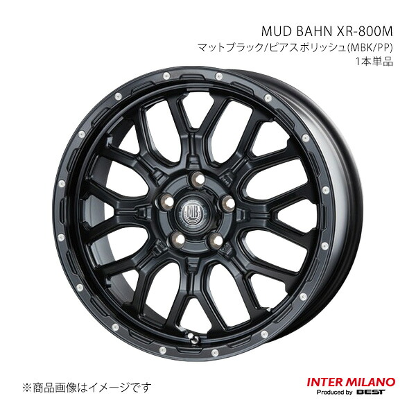 【17インチ 6H 139.7 7.5J +25】ホイール1本単品 MUD BAHN XR-800M マットブラック/ピアスポリッシュ(MBK/PP) INTER MILANO/インターミラノ｜カー用品　車衛門
