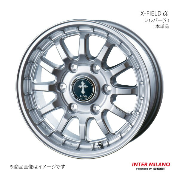 【18インチ 6H 139.7 8.0J +55】ホイール1本単品 X-FIELD α ブラック(BK) INTER MILANO/インターミラノ 14,950円
