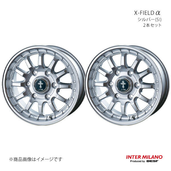 【17インチ 6H 139.7 7.5J +25】ホイール2本セット X-FIELD α ブラック(BK) INTER MILANO/インターミラノ｜カー用品　車衛門