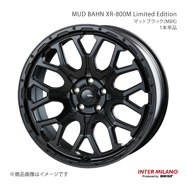 【20インチ 5H 114.3 8.5J +38】ホイール1本単品 MUD BAHN XR-800M Limited Edition マットブラック(MBK) INTER MILANO/インターミラノ