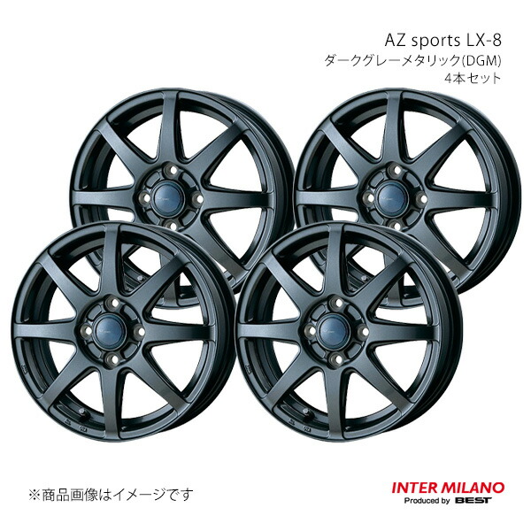 【12インチ 4H 100 3.50B +45】ホイール4本セット AZ sports LX-8 ダークグレーメタリック(DGM) INTER MILANO/インターミラノ 20,290円