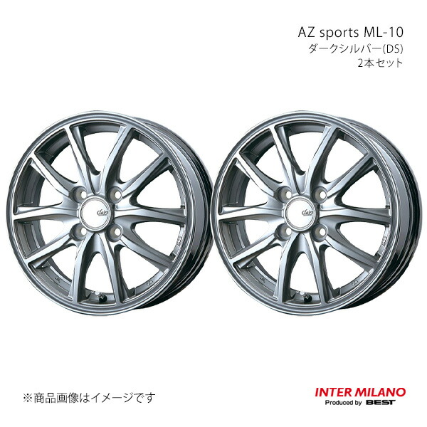 【16インチ 4H 100 6.0J +50】ホイール2本セット CLAIRE GZ10 ダークシルバー(DS) INTER MILANO/インターミラノ