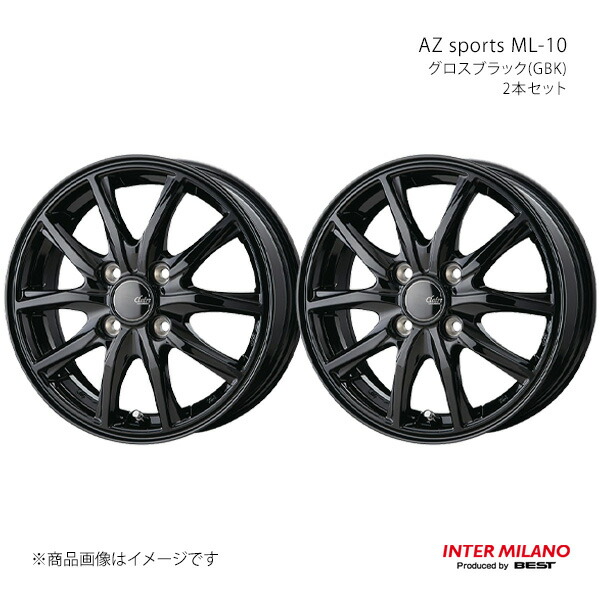 【15インチ 4H 100 5.5J +43】ホイール2本セット CLAIRE GZ10 グロスブラック(GBK) INTER MILANO/インターミラノ 16,137円