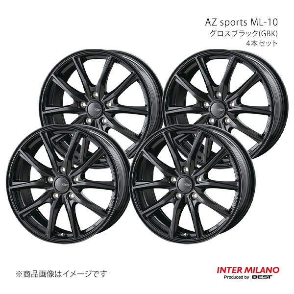 【16インチ 5H 114.3 6.5J +53】ホイール4本セット CLAIRE GZ10 グロスブラック(GBK) INTER MILANO/インターミラノ