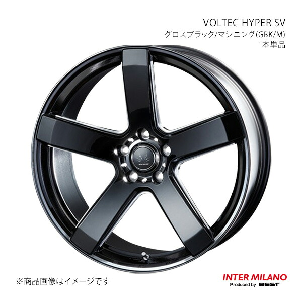 【20インチ 5H 114.3 8.5J +35】ホイール1本単品 VOLTEC HYPER SV グロスブラック/マシニング(GBK/M) INTER MILANO/インターミラノ