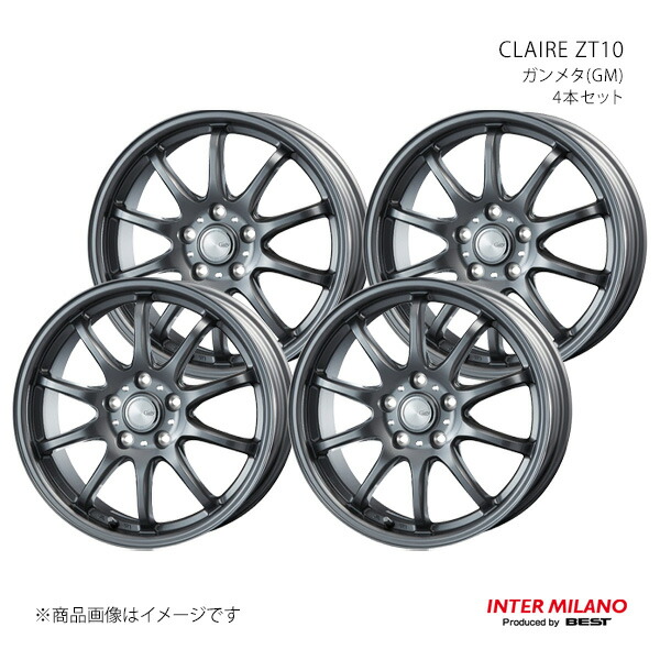 【18インチ 5H 120 7.0J +40】ホイール4本セット CLAIRE ZT10 ガンメタ(GM) INTER MILANO/インターミラノ