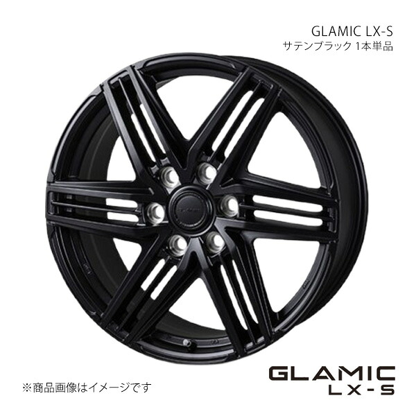 【18インチ 6H139.7 8J +55 サテンブラック 平座】アルミホイール1本 LX600 VJA310W GLAMIC LX-S｜カー用品　車衛門