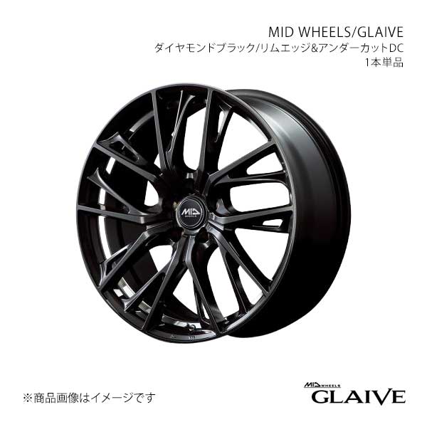 【18インチ 5H114.3 7.0J +48】アルミホイール1本 フォレスター SK5/SK9/SKE MID WHEELS/GLAIVE DBK X18487057348DBKN