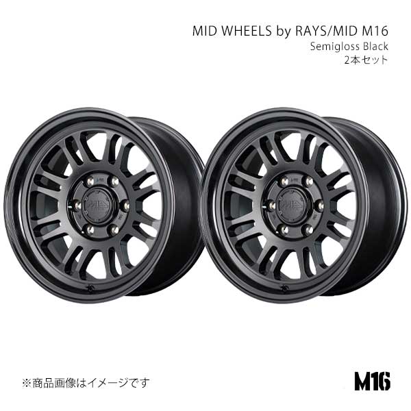 【18インチ 6H 139.7 9.0J +0】アルミホイール2本セット MID WHEELS by RAYS/MID M16 MID WHEELS by RAYS/MID M16 SBK X2148906D200SB00×2