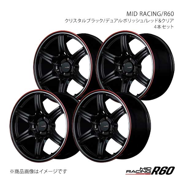 【18インチ 5H 114.3 9.5J +22】アルミホイール4本セット MIDレーシング/R60 MID RACING/R60