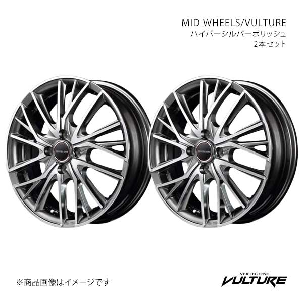 【16インチ 4H 100 5.0J +45】アルミホイール2本セット MID WHEELS/ヴァルチャー MID WHEELS/VULTURE X15565043345HS10×2