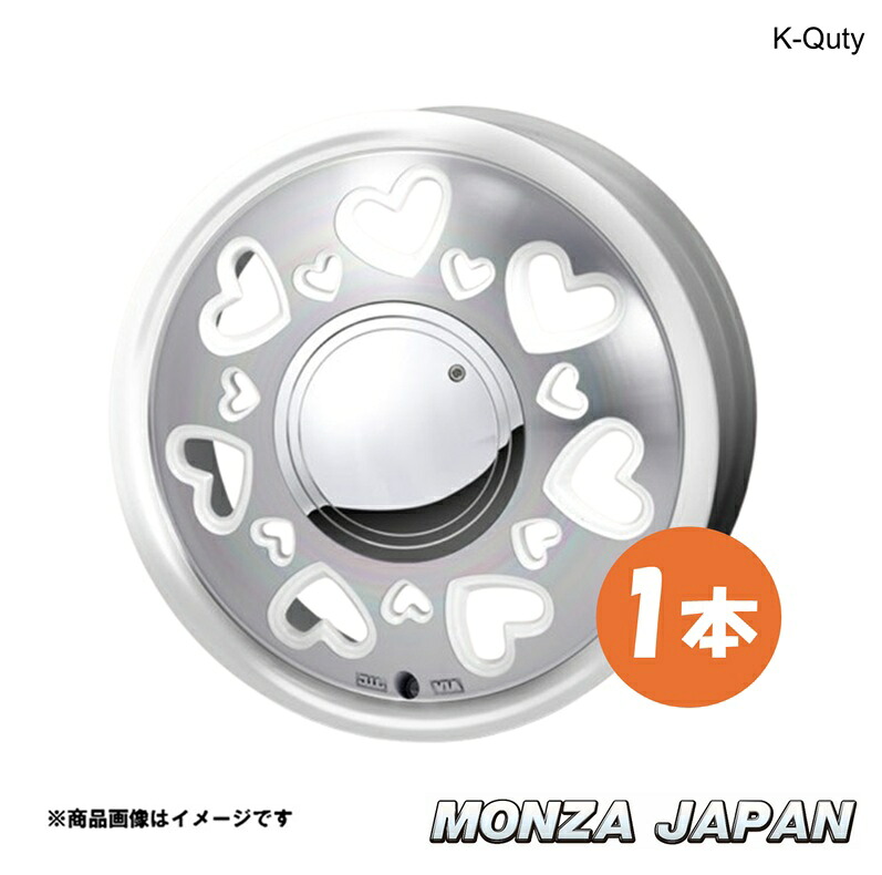 【15×4.5J 4-100 INSET43 WH】アルト ラパン HE21S 2002/01～2008/11/ターボ ホイール 1本 MONZA JAPAN K-Quty ケーキューティ QT-02