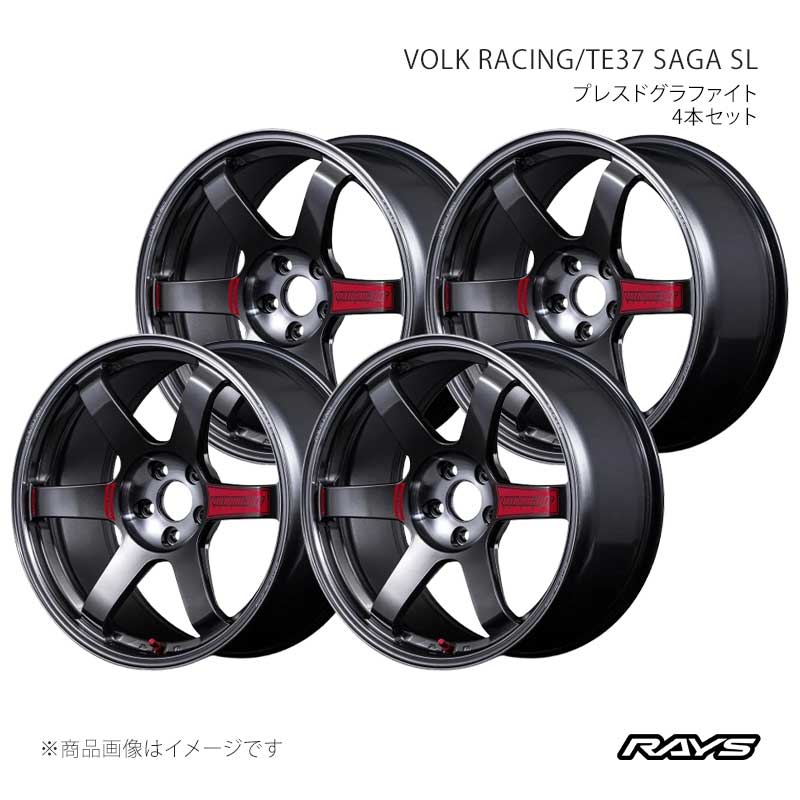 【15インチ 5H114.3 8J +35】アルミホイール4本セット ボルクレーシング TE37 サーガSL PG RAYS/レイズ 品番:06815803505PG×4