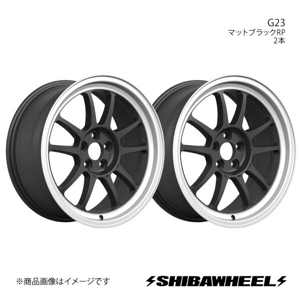 SHIBATIRE シバタイヤ シバホイール G23 アルミホイール2本セット 17×7.5J 5-100 INSET25 マットブラックRP G17-01MBP×2