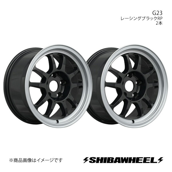 SHIBATIRE シバタイヤ シバホイール G23 アルミホイール2本セット 16×8.0J 5-114.3 INSET30 レーシングブラックRP G16-24RBP×2