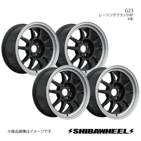 SHIBATIRE シバタイヤ シバホイール G23 アルミホイール4本セット 16×8.0J 5-114.3 INSET35 レーシングブラックRP G16-28RBP×4