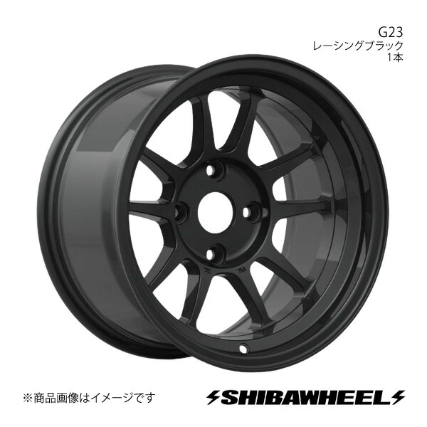 SHIBATIRE シバタイヤ シバホイール G23 アルミホイール1本 15×8.5J 4-114.3 INSET-13 レーシングブラック G15-14RB
