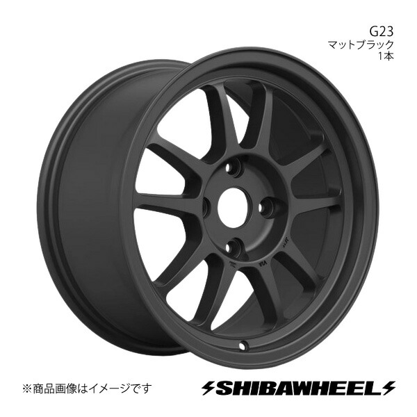 SHIBATIRE シバタイヤ シバホイール G23 アルミホイール1本 16×8.0J 4-100 INSET30 マットブラック G16-23MB