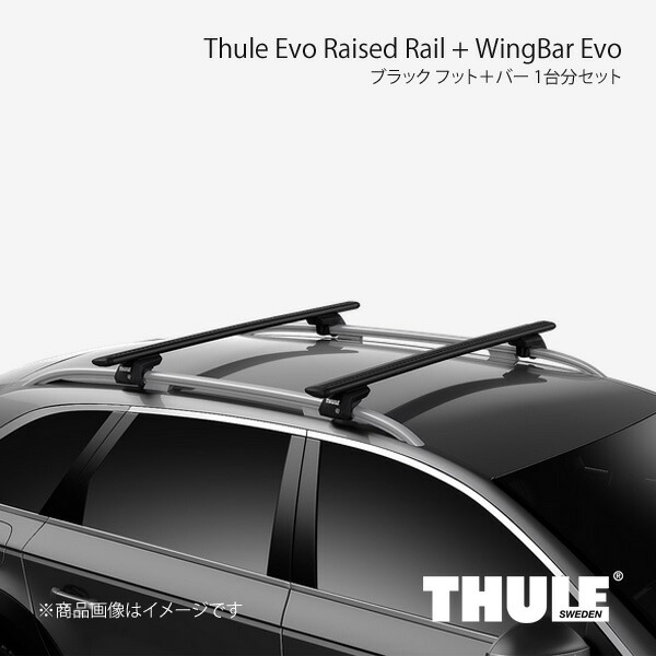 フット＋バー 1台分セット エヴォレイズドレール+ウイングバーエヴォ PEUGEOT 207 A7# THULE スーリー 710410+7112B