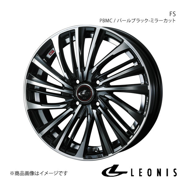 【14インチ 4H100 5.5J +42】 アルミホイール1本 ルーミー M900系 LEONIS/FS PBMC(パールブラック/ミラーカット) 0039953