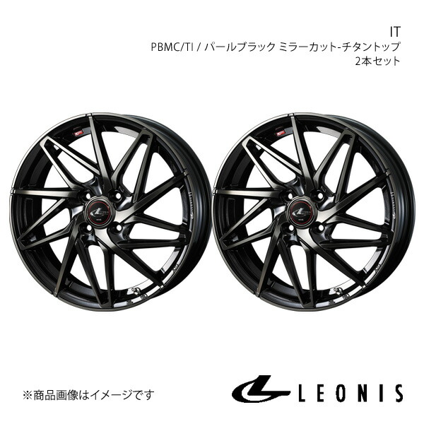 【14インチ 4H100 4.5J +45】アルミホイール2本セット ソリオ MA26S/MA36S/MA46S LEONIS/IT PBMC/TI 0040553×2