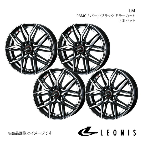 【14インチ 4H100 4.5J +45】アルミホイール4本セット eKクロス B3#W LEONIS/LM PBMC 0040767×4