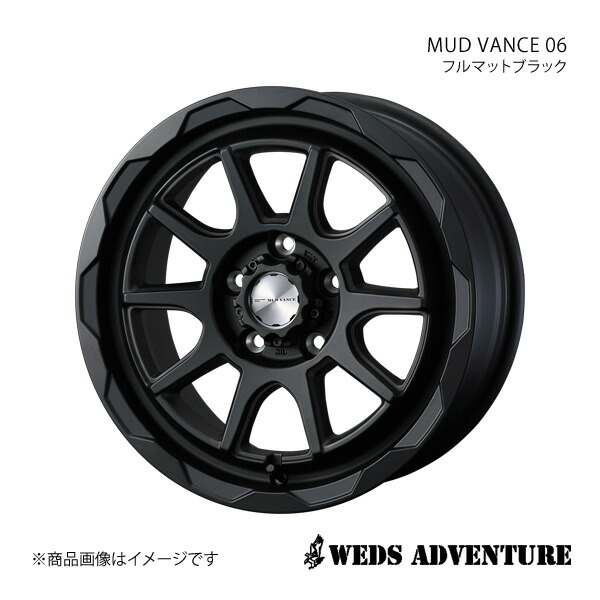 【16インチ 5H139.7 5.5J +22】アルミホイール1本 AZオフロード JM23 WEDS-ADVENTURE/MUD VANCE 06 FULL MAT BLACK 0040204｜カー用品　車衛門