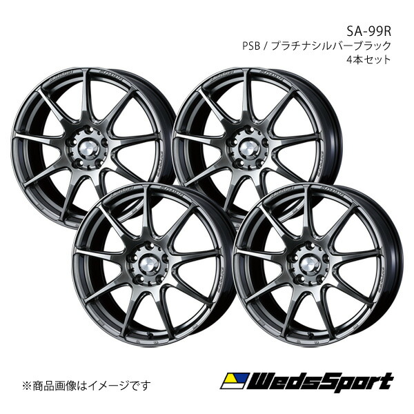 【15インチ 4H100 5.0J +45】アルミホイール4本セット アルト/アルトエコ HA25S/HA35S WedsSport/SA-99R PSB 0073859×4|カー用品 車衛門