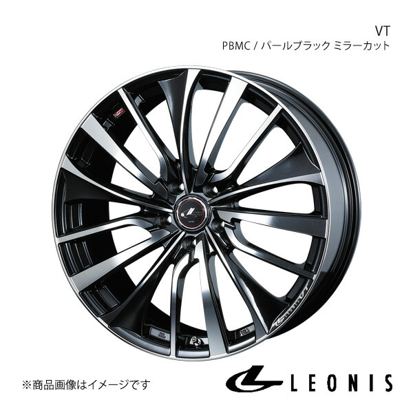 【19インチ 5H114.3 7.5J +48】 アルミホイール 1本 ノア 90系 LEONIS/VT PBMC(パールブラック ミラーカット) 0036369|カー用品 車衛門