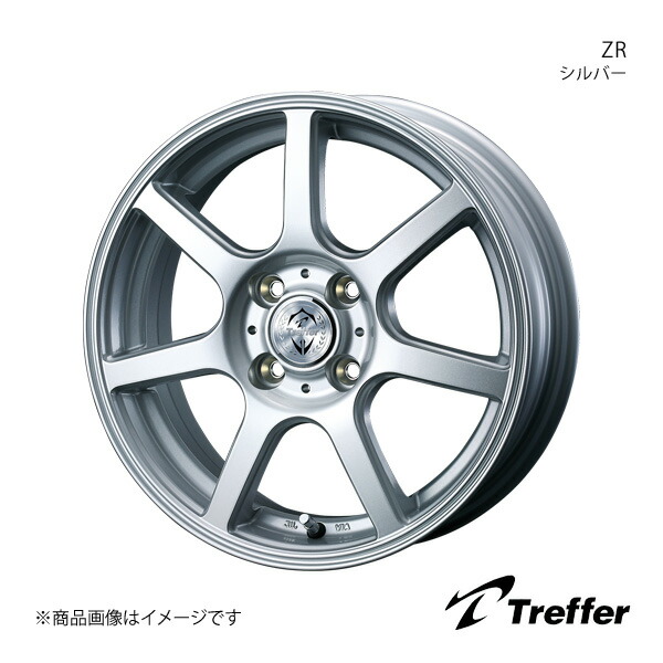 【13インチ 4H100 4.5J +45】 アルミホイール 1本 ルークス ML21S Treffer/ZR シルバー 0034180|カー用品 車衛門