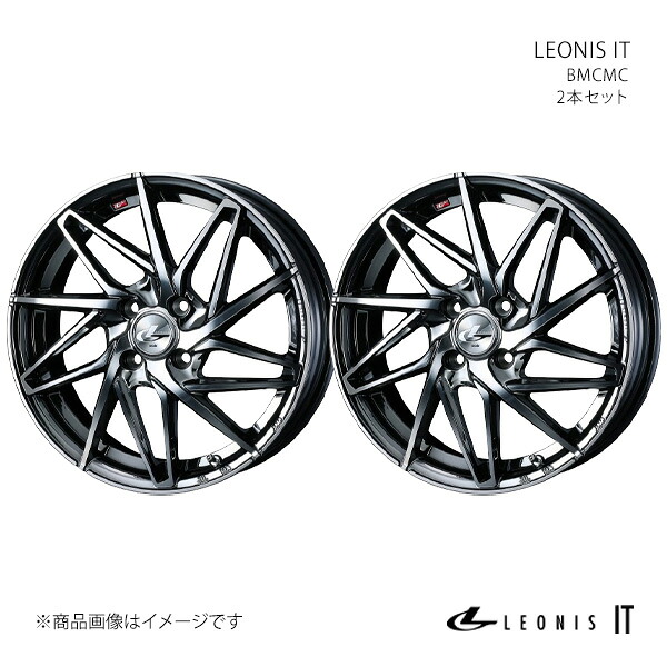 【14インチ 4H 100 4.5J +45】ホイール2本セット LEONIS レオニス BMCMC 0040554×2