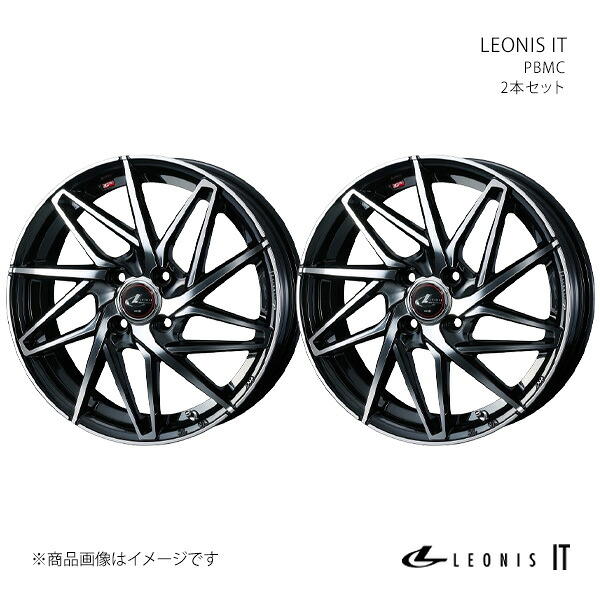 【17インチ 4H 100 6.5J +50】ホイール2本セット LEONIS レオニス PBMC 0040586×2