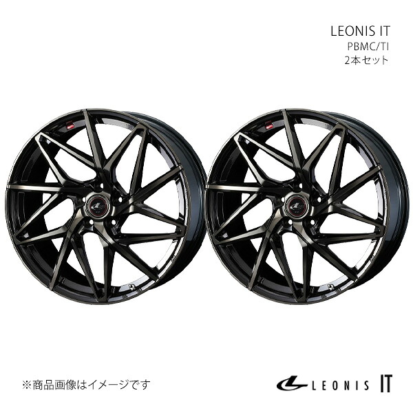 【18インチ 5H 100 7.0J +47】ホイール2本セット LEONIS レオニス PBMC/TI 0040605&times;2｜カー用品　車衛門