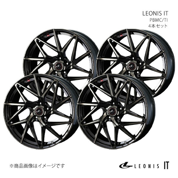 【17インチ 5H 114.3 6.5J +52】ホイール4本セット LEONIS レオニス PBMC/TI 0040590×4