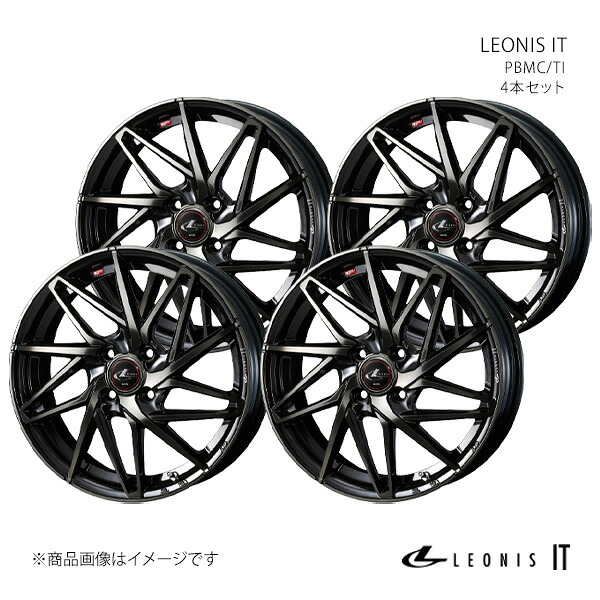 【15インチ 4H 100 5.5J +43】ホイール4本セット LEONIS レオニス PBMC/TI 0040561×4